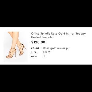 Rose Gold Strappy Heels